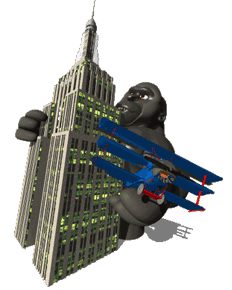 Gif animé King Kong avion